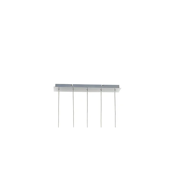 Suspension LED intégrée Rossak 2500lm 27W IP20 GoodHome argent