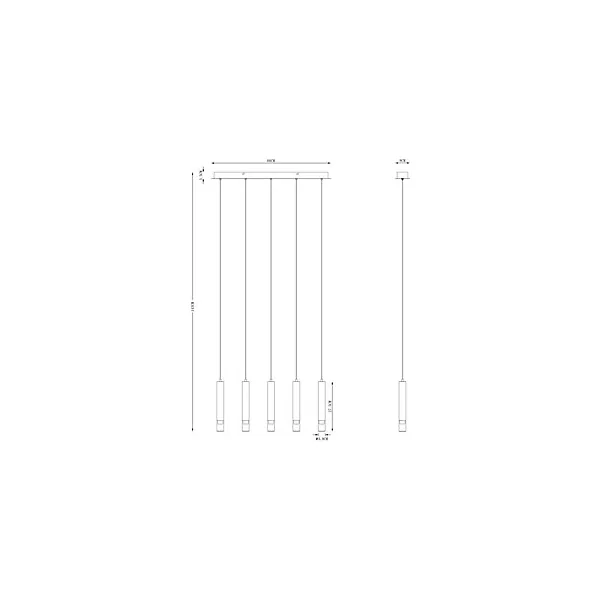 Suspension LED intégrée Rossak 2500lm 27W IP20 GoodHome argent