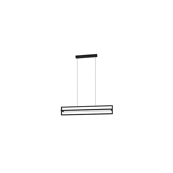 Suspension LED intégrée Siberia IP20 4500lm 34W L.78 x l.16 x H.110 cm Eglo noir dimmable