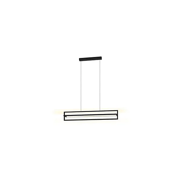 Suspension LED intégrée Siberia IP20 4500lm 34W L.78 x l.16 x H.110 cm Eglo noir dimmable