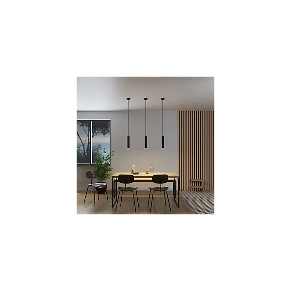 Suspension LED intégrée Suartone noir 800lm 10.5W IP20 GoodHome