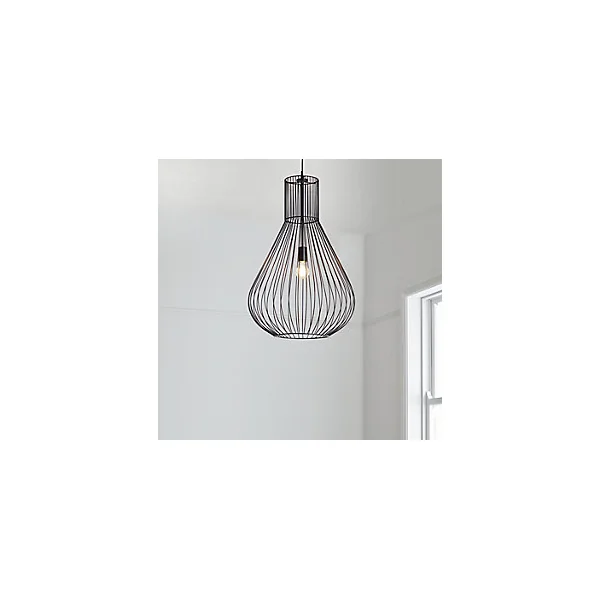 Suspension Leptyni GoodHome E27 noir