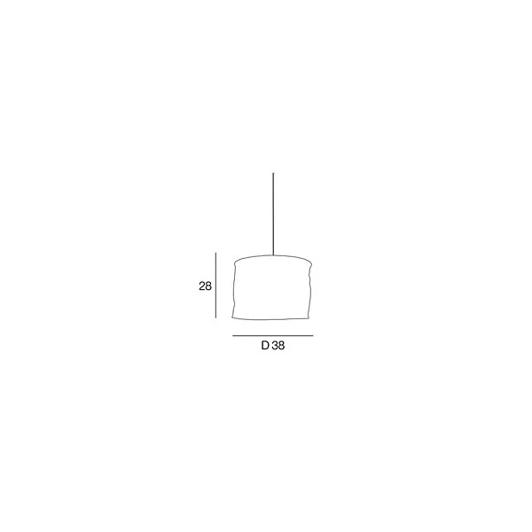 Suspension Linen E27 Ø38 x H.28 cm moka Corep