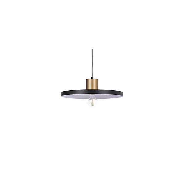 Suspension Livingstone IP20 Ø38 x H.12 cm Lussiol métal noir