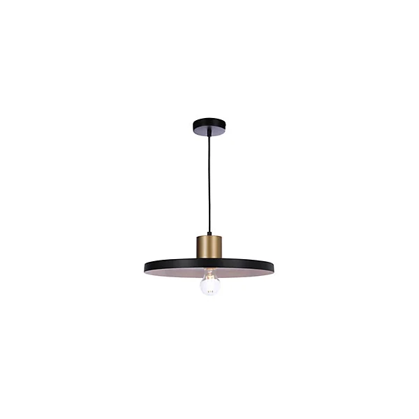 Suspension Livingstone IP20 Ø38 x H.12 cm Lussiol métal noir