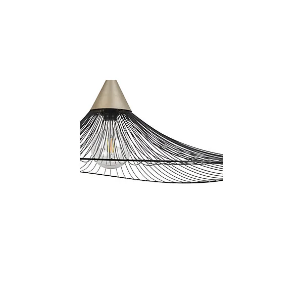 Suspension Lizzie filaire Corep Ø110cm E27 IP20 60W 230V Noir et laiton