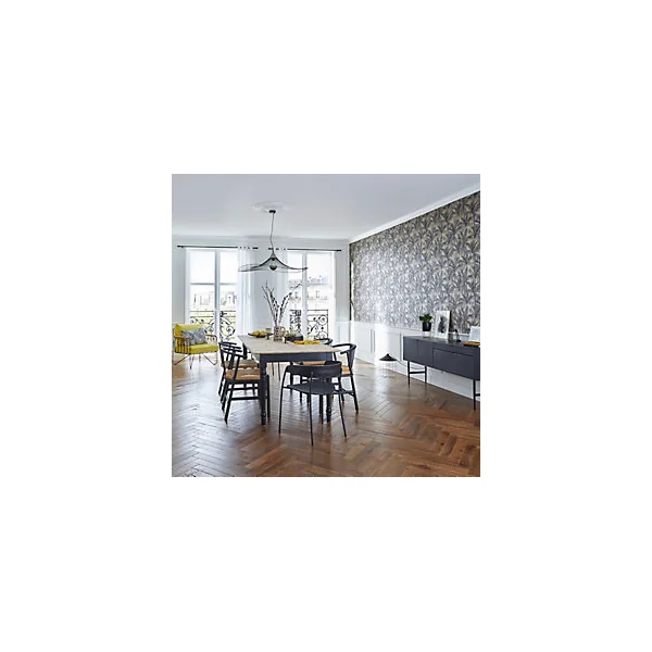 Suspension Lizzie filaire Corep Ø110cm E27 IP20 60W 230V Noir et laiton