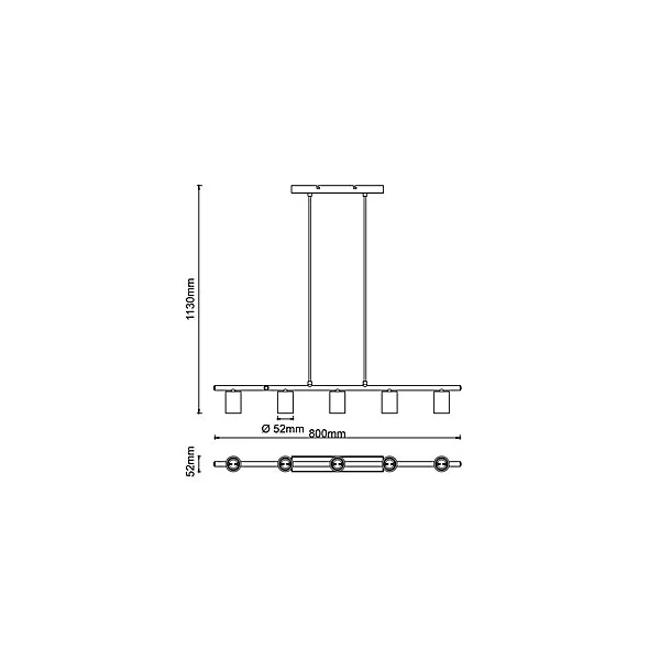 Suspension lumineuse Kerry variable E27 A60 40W IP20 bambou noir mat Brillant