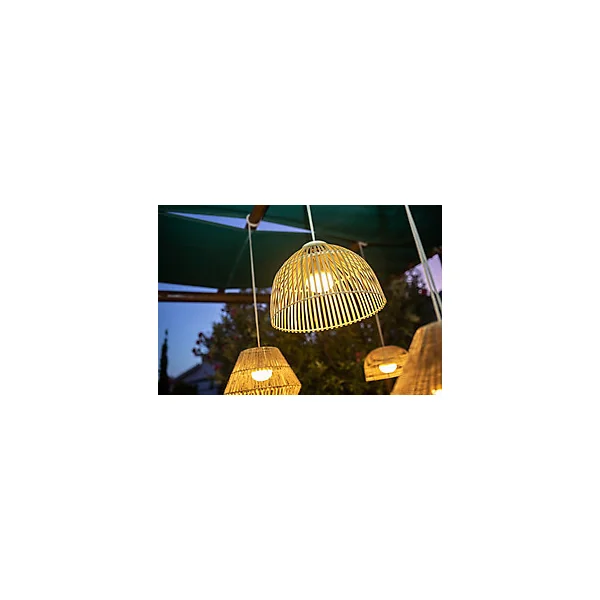 Suspension lumineuse LED Reona ⌀43,5cm 500lm IP54 9W Réglable de chaud à neutre New Garden naturelle
