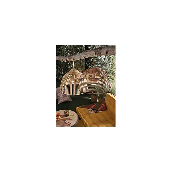 Suspension lumineuse LED Reona ⌀43,5cm 500lm IP54 9W Réglable de chaud à neutre New Garden naturelle