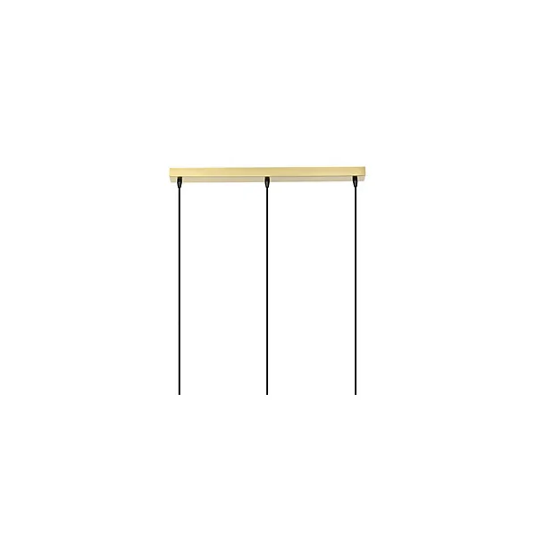 Suspension Lybia 3 lumières E27 75W ⌀74xL.20xH.110cm laiton GoodHome