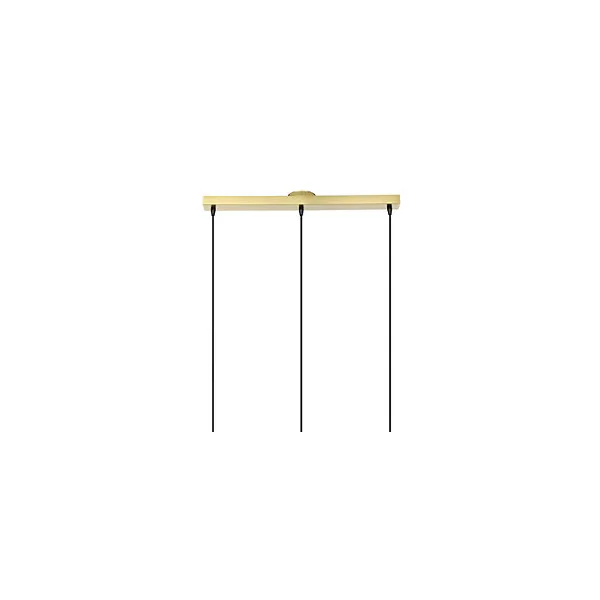 Suspension Lybia 3 lumières E27 75W ⌀74xL.20xH.110cm laiton GoodHome