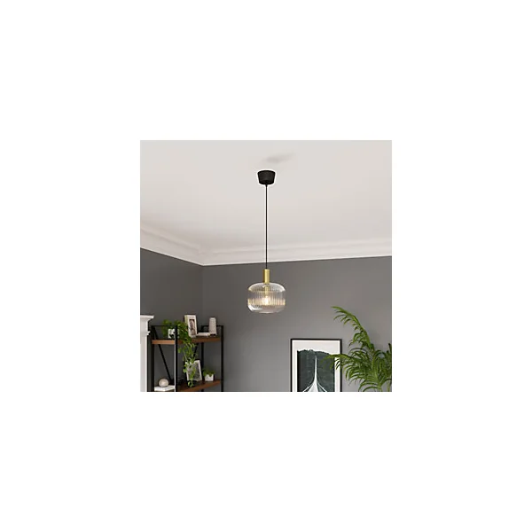 Suspension Lybia E27 25W ⌀25xH.110cm laiton GoodHome