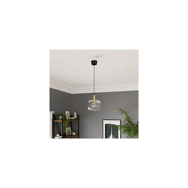 Suspension Lybia E27 25W ⌀25xH.110cm laiton GoodHome