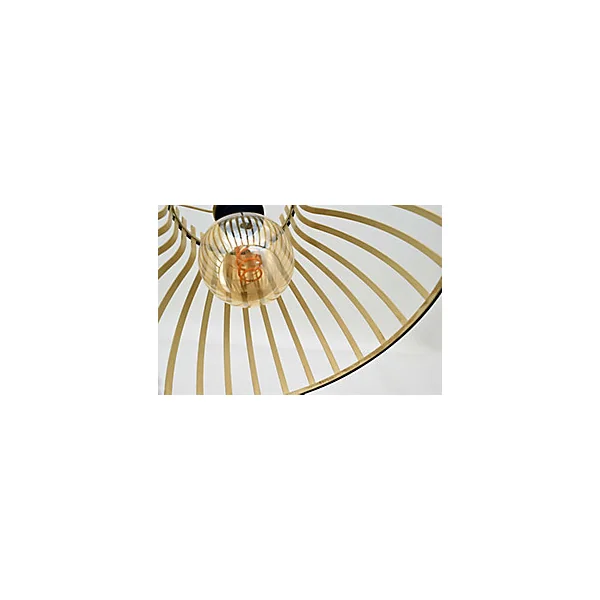 Suspension Manawi effet bambou naturel IP20 E27 40W H.22 x ⌀35cm