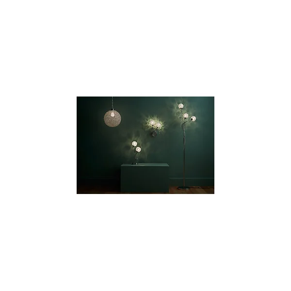Suspension Mantus GoodHome E27 argent brillant