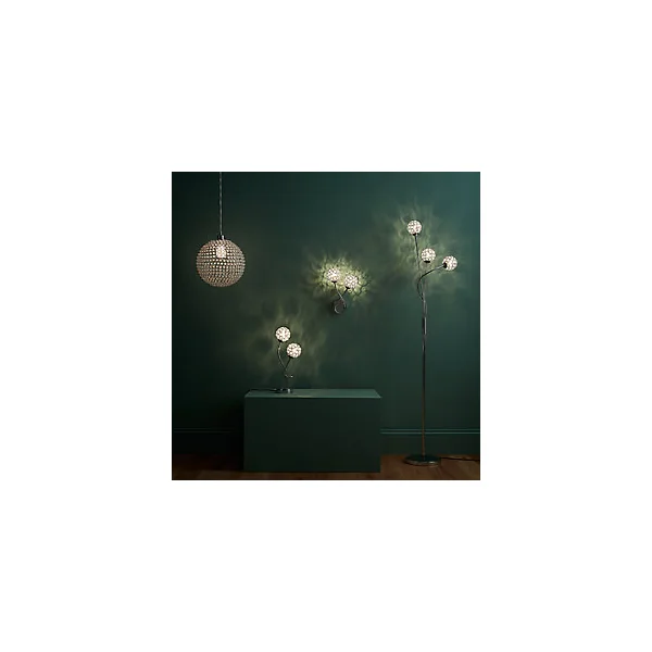 Suspension Mantus GoodHome E27 argent brillant
