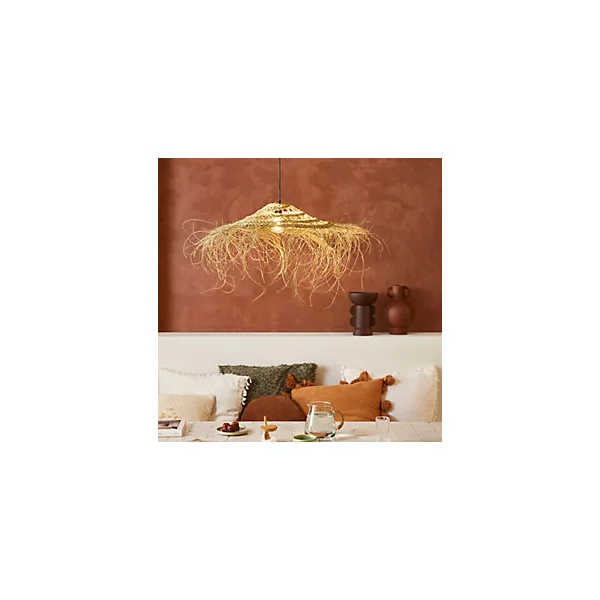Suspension Medina E27 IP20 15W ø.50 x H. 86 cm Corep coloris naturel