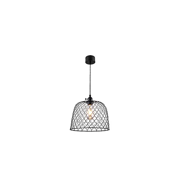 Suspension Muanza GoodHome E27 noir mat