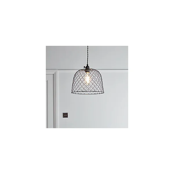 Suspension Muanza GoodHome E27 noir mat