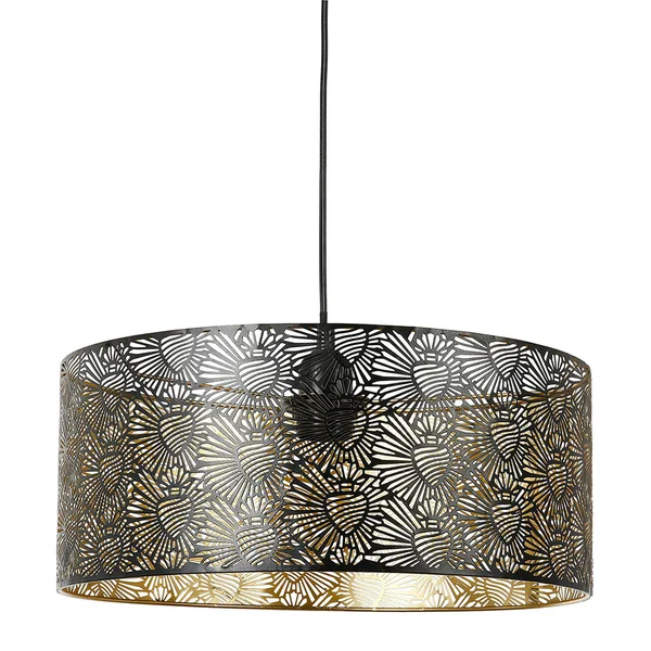 Suspension métal perforé noir D35cm