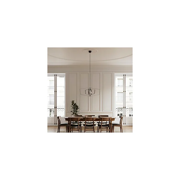Suspension Nedoki E27 42W L.90xH.178cm noir GoodHome