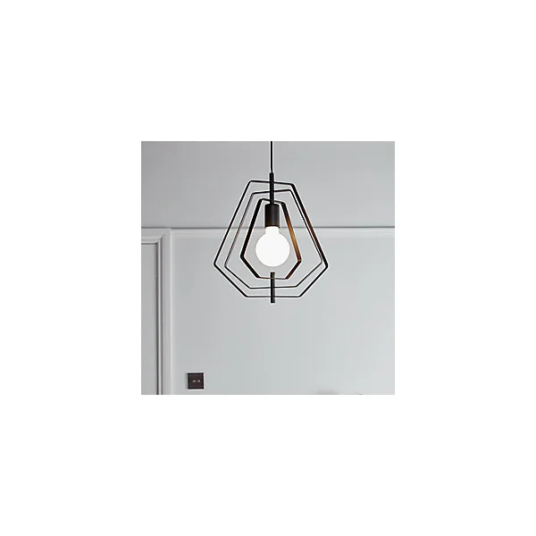 Suspension Nedoki GoodHome E27 noir mat