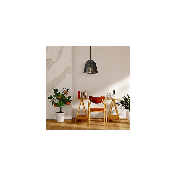 Suspension Ninetta E27 40W IP20 noir Dunalux L.120 x H.30 cm