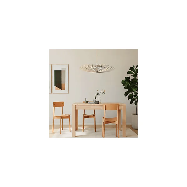 Suspension Néo bois câble torsadé chanvre E27 60W IP20 Ø80 x H.163,5cm Atelier Loupiote