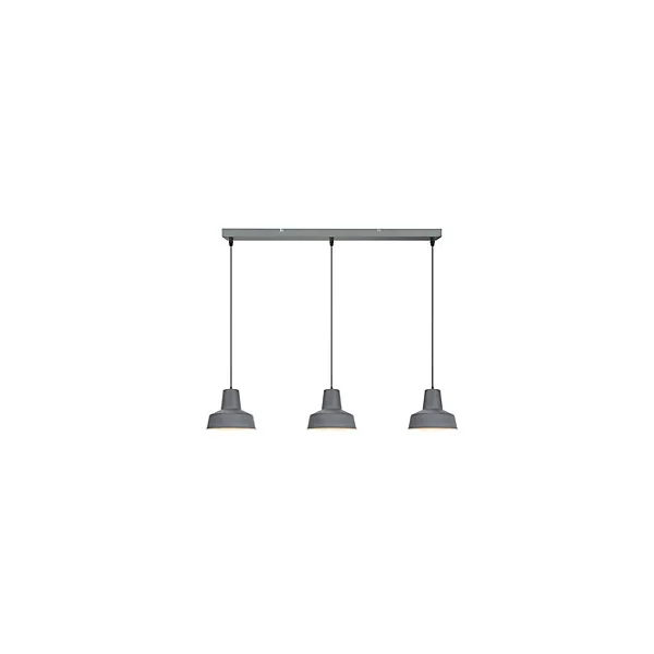 Suspension Orous 3 lumières E27 45W ⌀24,5xL.93,5xH.110cm gris foncé GoodHome