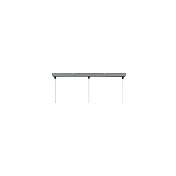 Suspension Orous 3 lumières E27 45W ⌀24,5xL.93,5xH.110cm gris foncé GoodHome