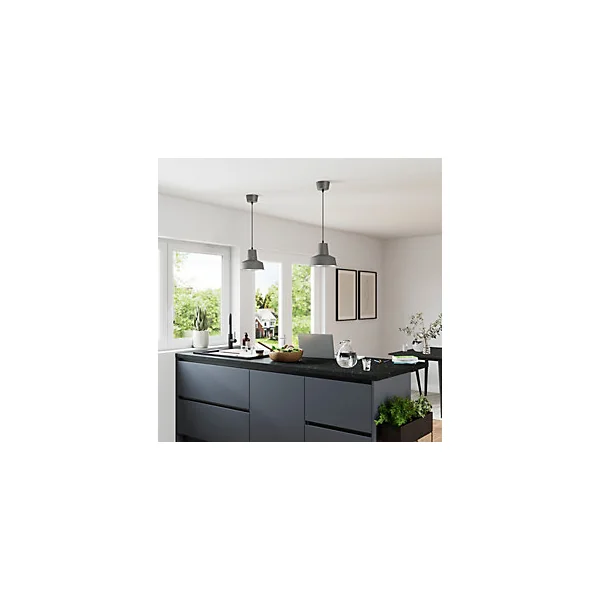 Suspension Orous E27 15W ⌀24,5xH.110cm gris foncé GoodHome