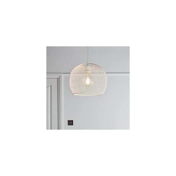Suspension Osiglia GoodHome E27 blanc mat