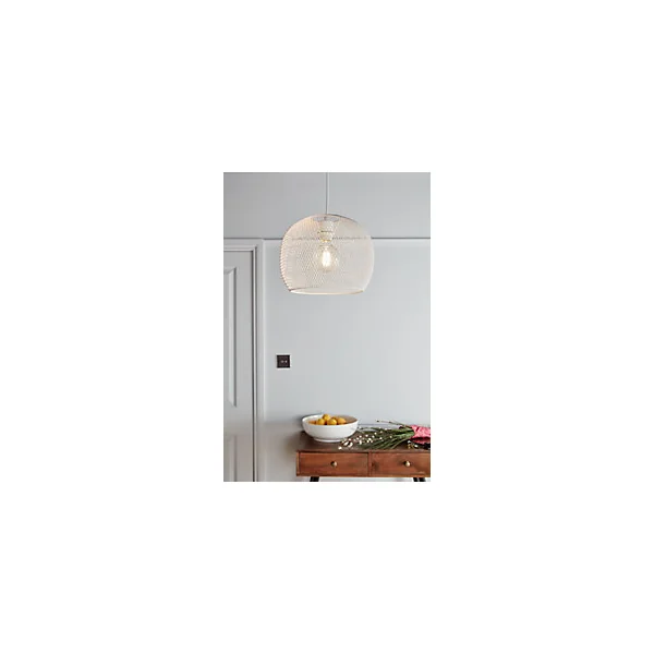 Suspension Osiglia GoodHome E27 blanc mat