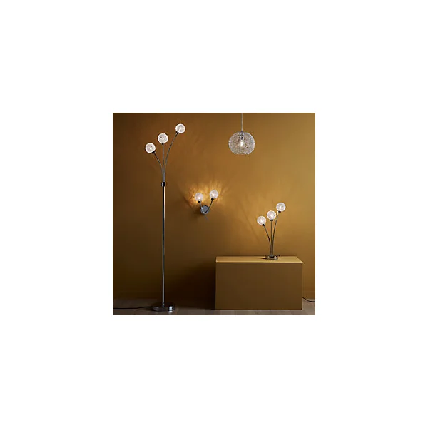 Suspension Phaidros GoodHome E27 argent brillant