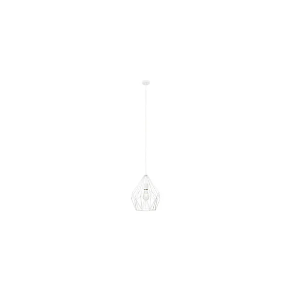 Suspension Phobeto E27 IP20 60W Ø 31 x l. 110 cm GoodHome blanc mat