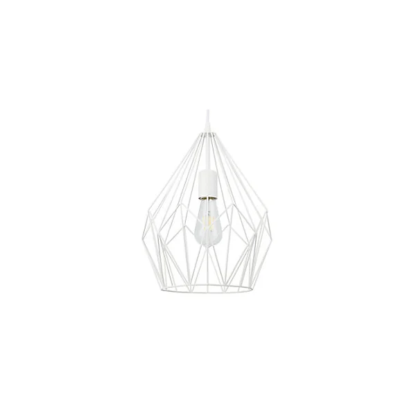 Suspension Phobeto E27 IP20 60W Ø 31 x l. 110 cm GoodHome blanc mat