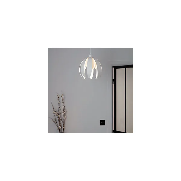 Suspension Pleiones GoodHome E27 blanc mat