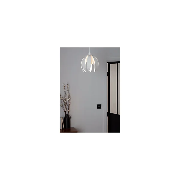 Suspension Pleiones GoodHome E27 blanc mat