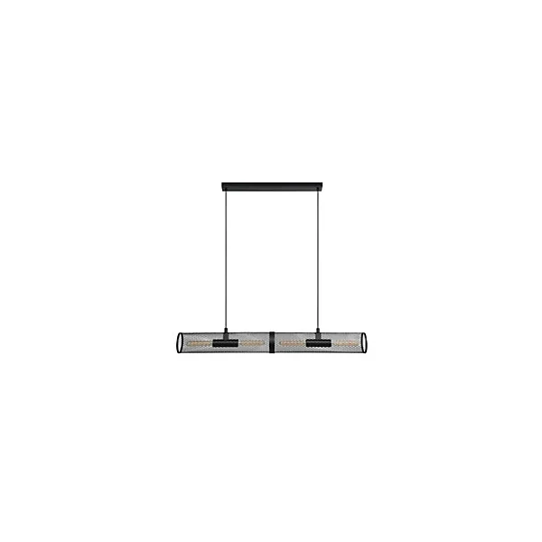 Suspension Redcliff E27 40W IP20 acier noir Eglo L.108 x l.12,5 cm