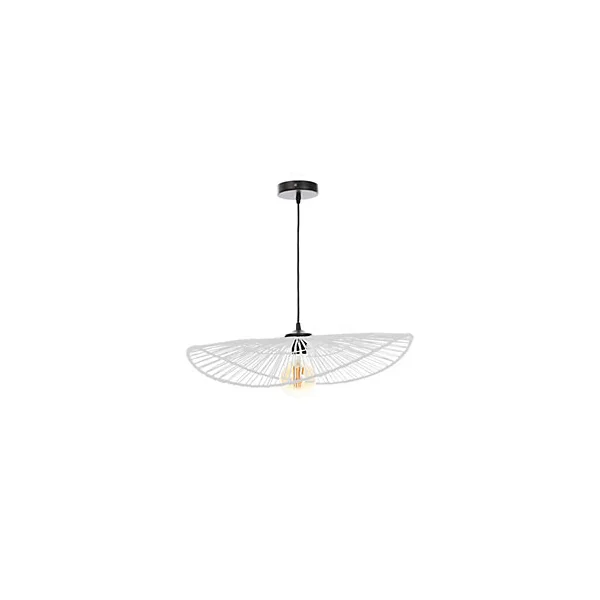 Suspension ronde en jacinthe d'eau Alana coloris blanc E27 ⌀58 x H.80 cm Lussiol