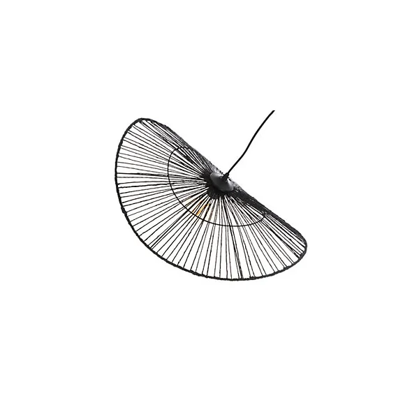 Suspension ronde en jacinthe d'eau Alana coloris noir E27 ⌀58 x H.80 cm Lussiol