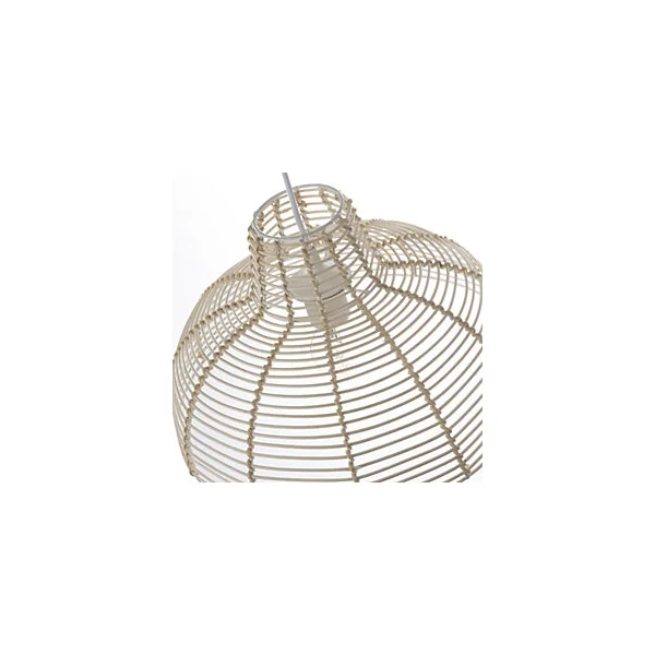 Suspension ronde Hama en rotin blanc E27 ⌀35 x H.90 cm Lussiol