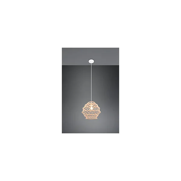 Suspension ronde Hive beige E27 IP20 10W Ø38,5 x H.150 cm Reality Leuchten