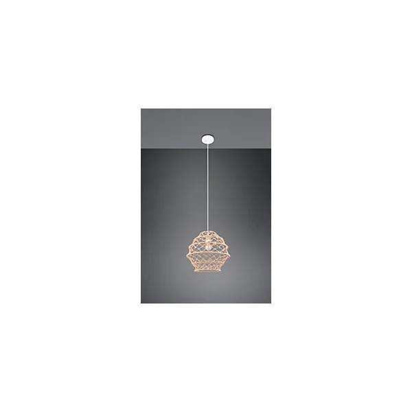 Suspension ronde Hive beige E27 IP20 10W Ø38,5 x H.150 cm Reality Leuchten
