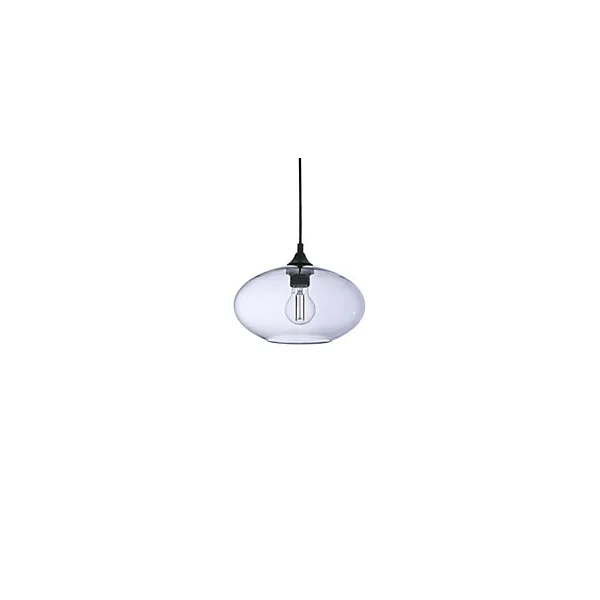 Suspension ronde Irina verre fumé IP20 E27 10W Ø.26 x H.94 cm Lussiol