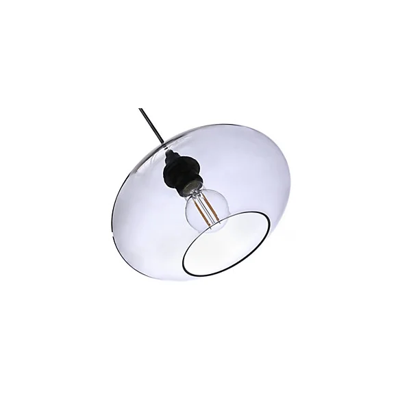 Suspension ronde Irina verre fumé IP20 E27 10W Ø.26 x H.94 cm Lussiol