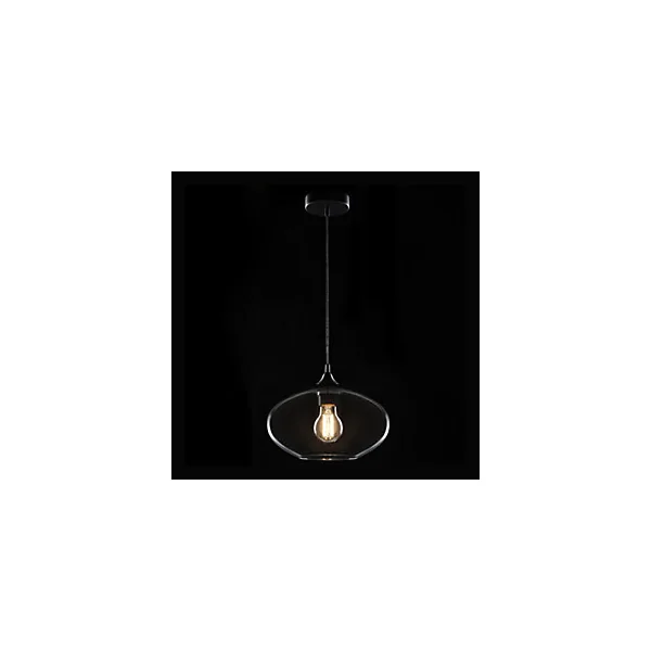Suspension ronde Irina verre fumé IP20 E27 10W Ø.26 x H.94 cm Lussiol