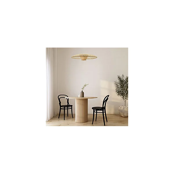 Suspension ronde Kane en bambou et aspect bois Ø60 x H.112 cm E27 IP20 40W Seynave