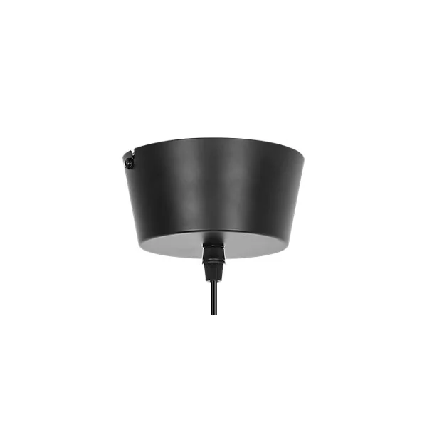 Suspension ronde noire en céramique E27 15W, H.110 x Ø30 cm, GoodHome Osage